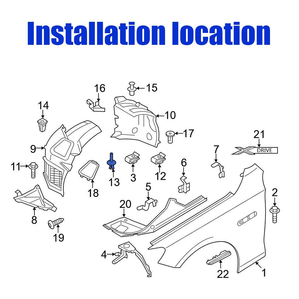 10Pcs Car Fender Push Rivet Bumper Trim Fender Liner Fastener Bumper Retainer Clips For BMW E46 Coupe E39 E23 E30 E31 E34 E36
