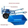 Dual-Wheel Agricultural Handcart for Orchard and Construction Use