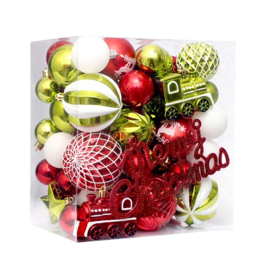 65pcs Delicate Christmas Tree Decoration Pendant Shatterproof Hanging Ornament  Party