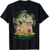 Fashion Casual Unisex Snow White Group Shot Classic Poster Floral Wreath T-Shirt S-4XL Summer