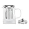 Transparent Glass Teapot with Removable 304 Stainless Steel Filter Tea Kettle for Home Office