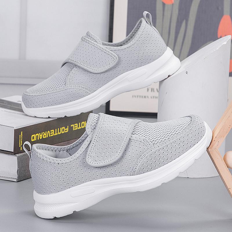 Dames Vulkaniserte Sko Ortopedi Brede Føtter Hovne Gåsko Hallux Valgus Justering Pustende Diabetessko for Kvinner