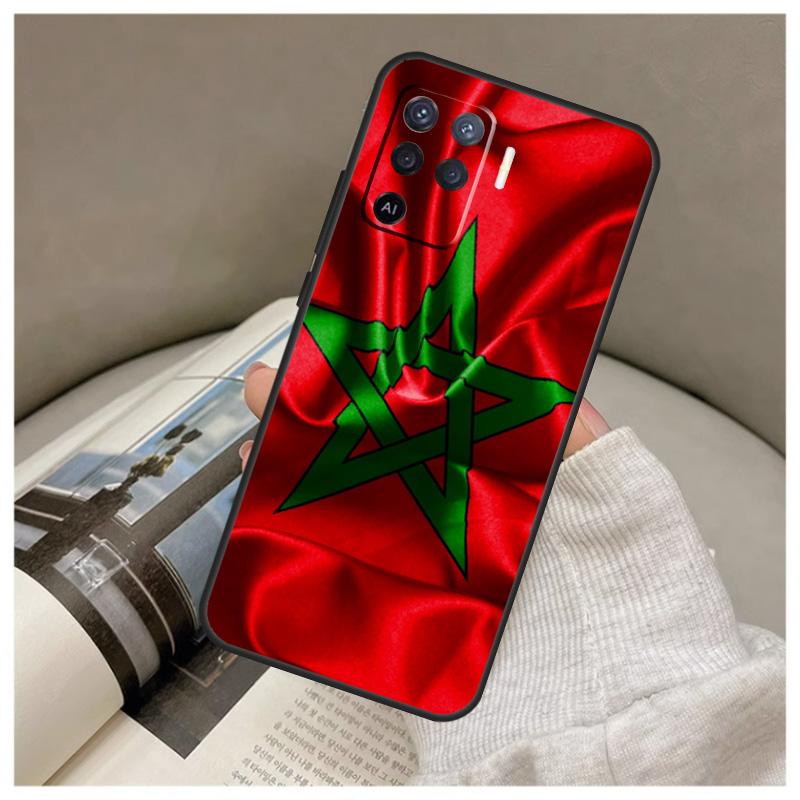 Morocco Moroccan Flag Case For Oppo A16 A76 A96 A60 A98 A58 A78 A18 A38 A80 A40 A77 A57 A17 A74 A54 A94 A15 A5 Pro