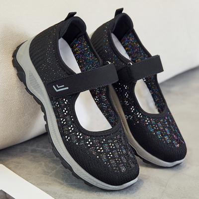 Mom Shoes 2025 Summer New Mesh Shoes Women's Cloth Shoes Middle-aged and Elderly Walking Shoes Soft-soled Elderly Shoes