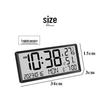 Creative Multifunctional LCD Wall Clock – Modern Large Screen Alarm Clock for Living Room