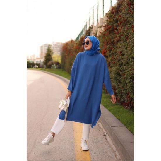 

Женские брюки-туника с разрезом «летучая мышь» и хиджабом