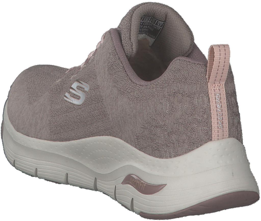 Кроссовки Skechers Arch Fit - Comfy Wave темно-таупового цвета из трикотажа с отделкой