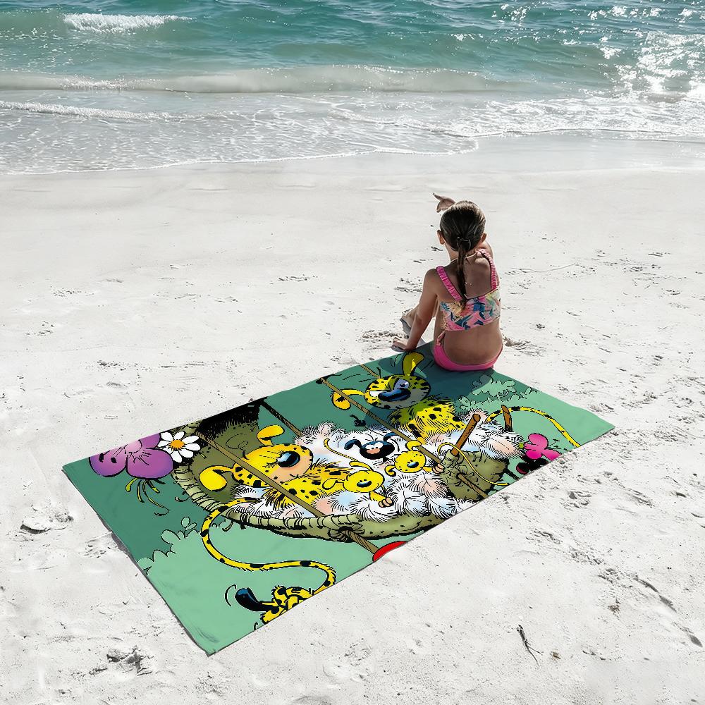 Cartoon M-Marsupilami Towel Quick Drying Beach Towels Are Suitable For Swimming Pools Camping Yoga And The Gym