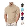T-shirt da uomo a maniche corte temu europea e americana, moda estiva casual larga con colletto a revers in cotone perla polo