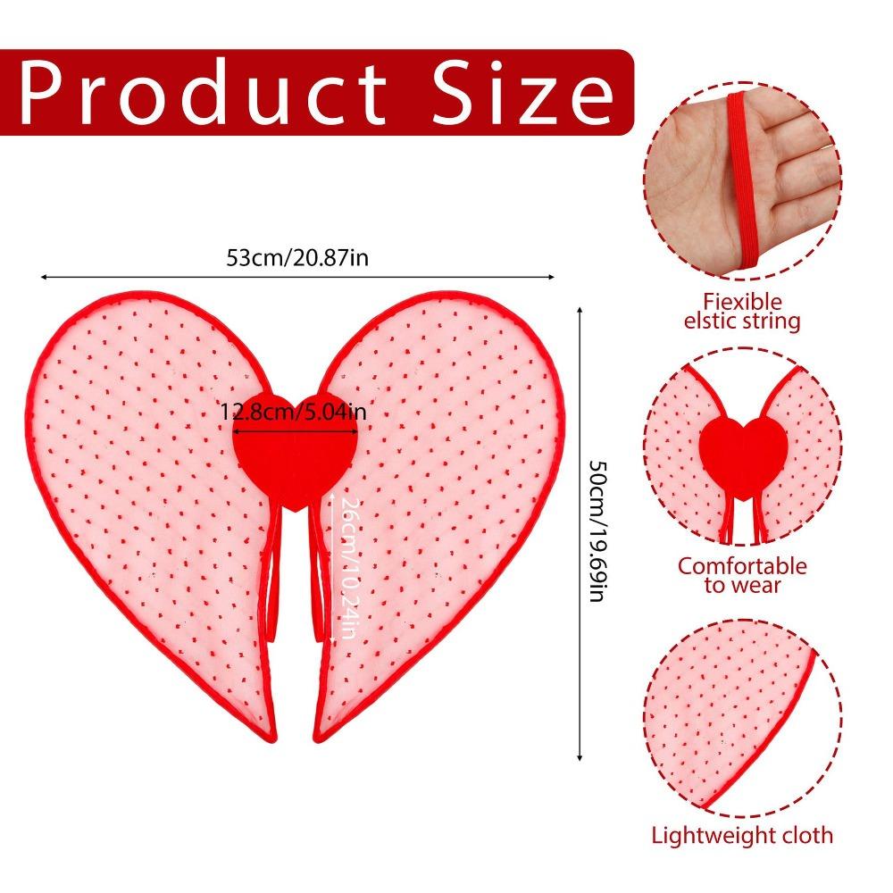 Organza Material Butterfly Wings Heart Dot Design Performance Props Wedding Anniversary