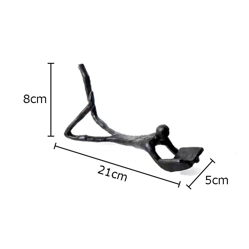 

Prone Posture Figures Reader Statue Alloy Artwork Desk Decoration Golden/black Reader Characters Sculpture Modern Home Decor чорний