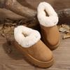 Non Slip Thick Bottom Furry Snow Boots Women 2025 Winter Chunky Platform Wedge Heel Plush Ankle Boots Fluffy Fur Pearl Shoes