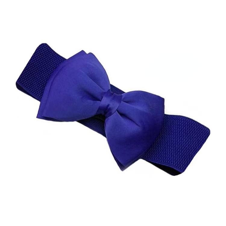 Été Élégant Doux Grand Nœud Ceinture Élastique Large Robe Stretch Nouveaux Ceintures de Créateur pour Femmes Vintage Filles Ceinture Cinch