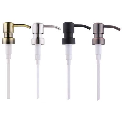 Stainless Steel Hand Liquid Soap Pump Dispenser Head For 28/400 Thread Liquid Pumps Bathroom Replace Lotion Shampoo Pump Head