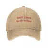 Hard Times Hard Techno Casquettes de Baseball Mode Chapeaux en Jean Lavé Casquette Réglable d'Extérieur Hip Hop Casquette de Baseball Chapeau de Cowboy