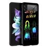 Gay Lesbian Rainbow Pride Hard PC Phone Case For Samsung Galaxy Z Flip 7 6 5 4 Black Cover For Galaxy Z Flip 3 Foldable Shell