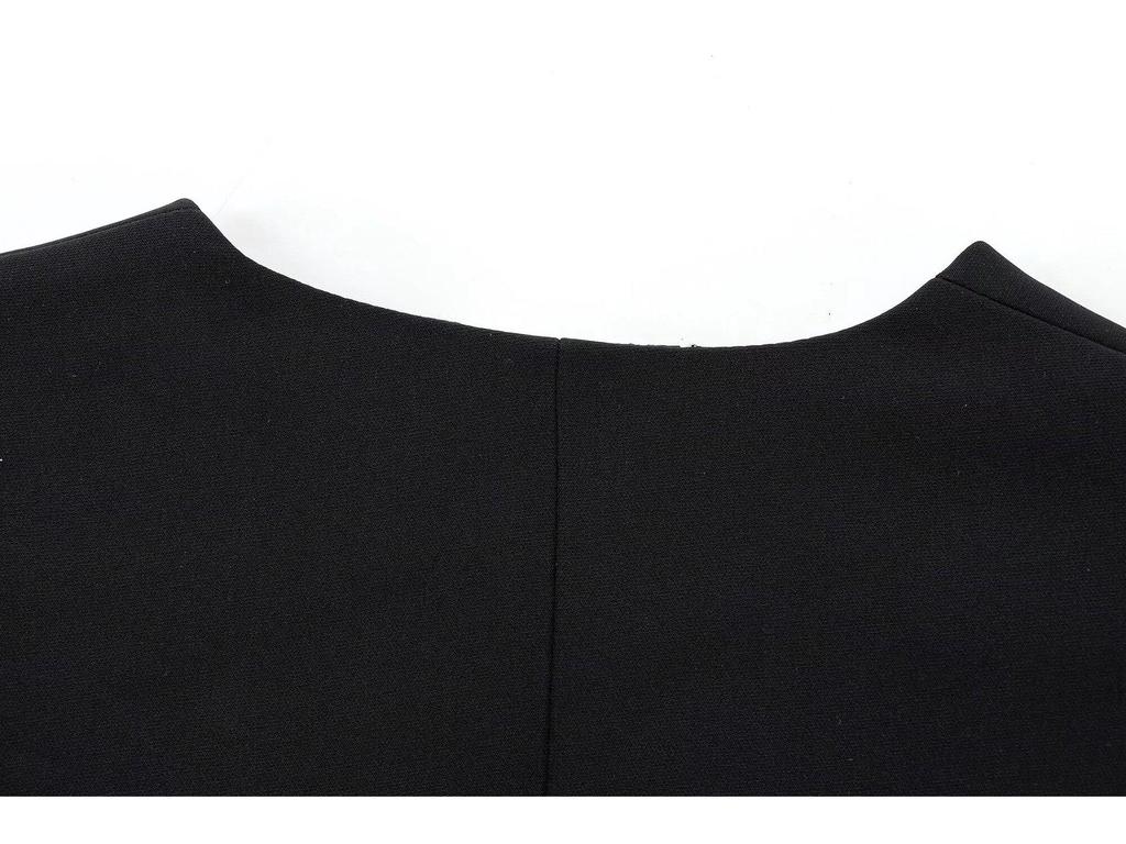 Women's Winter 2024 European & American Style Fashion Suit with Versatile Belt - 1270608