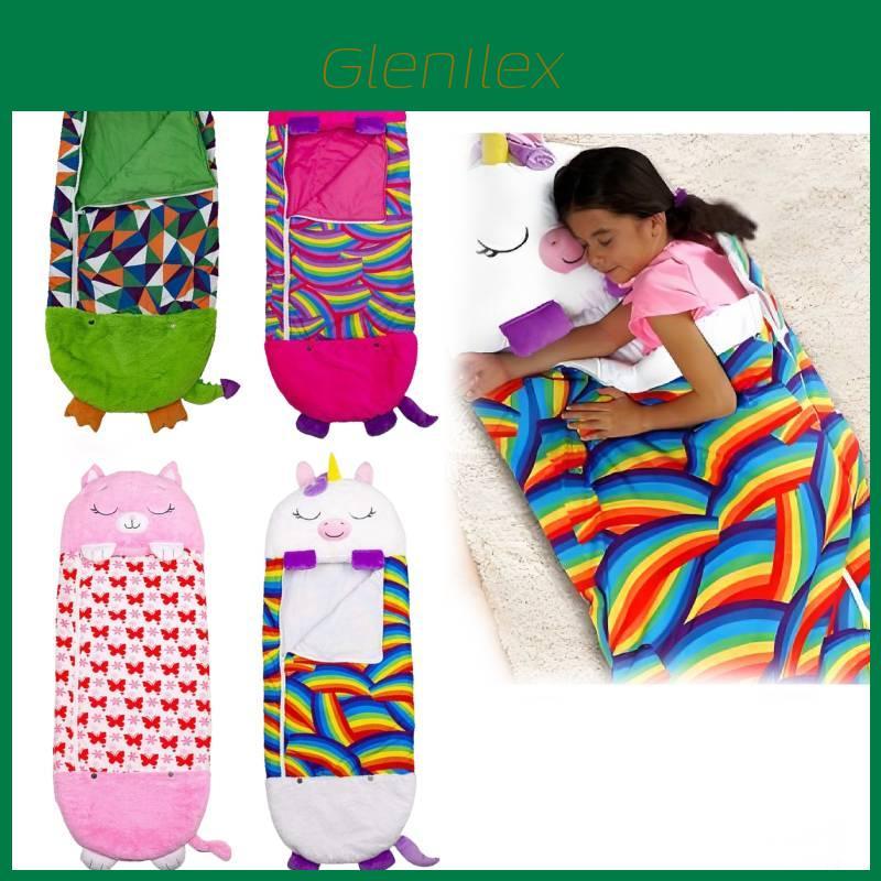 Gemütlicher Cartoon Tier Kinderschlafsack Entzückende Einhorn- und Hai-Designs