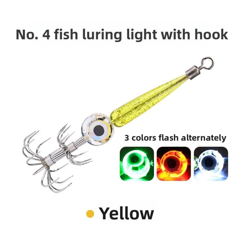 

Светящиеся светодиодные крючки для кальмаров Электронный светящийся крючок Подводный рыболовный свет Подводная рыбалка 4#-Color 3