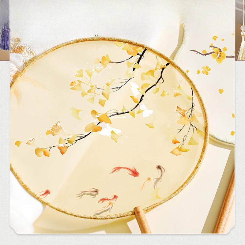 Ancient Style Fan Chinese Fan Dance Fan Hanfu Cheongsam Paired with Ancient Semi Transparent and Elegant Summer Court Small Fan