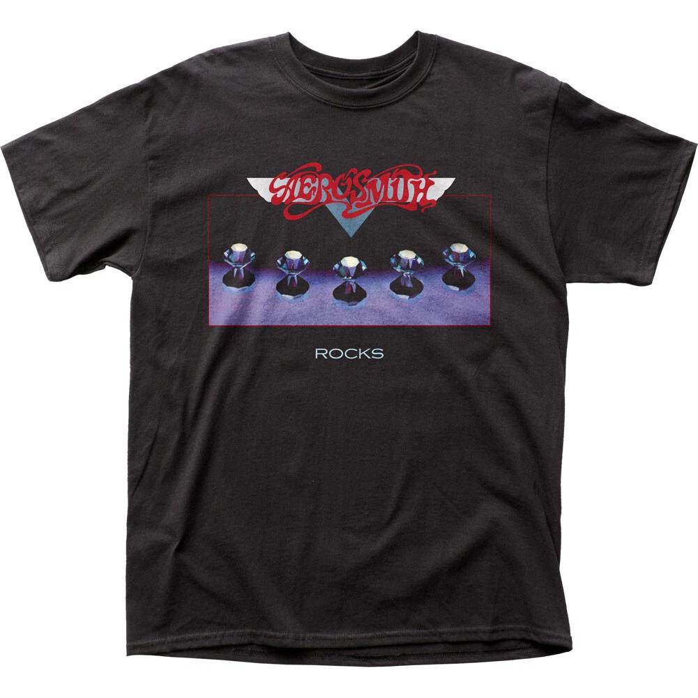 

Aerosmith Rocks Mens T Shirt Rock and Roll Classic Sort Sleeve Tee New Black S