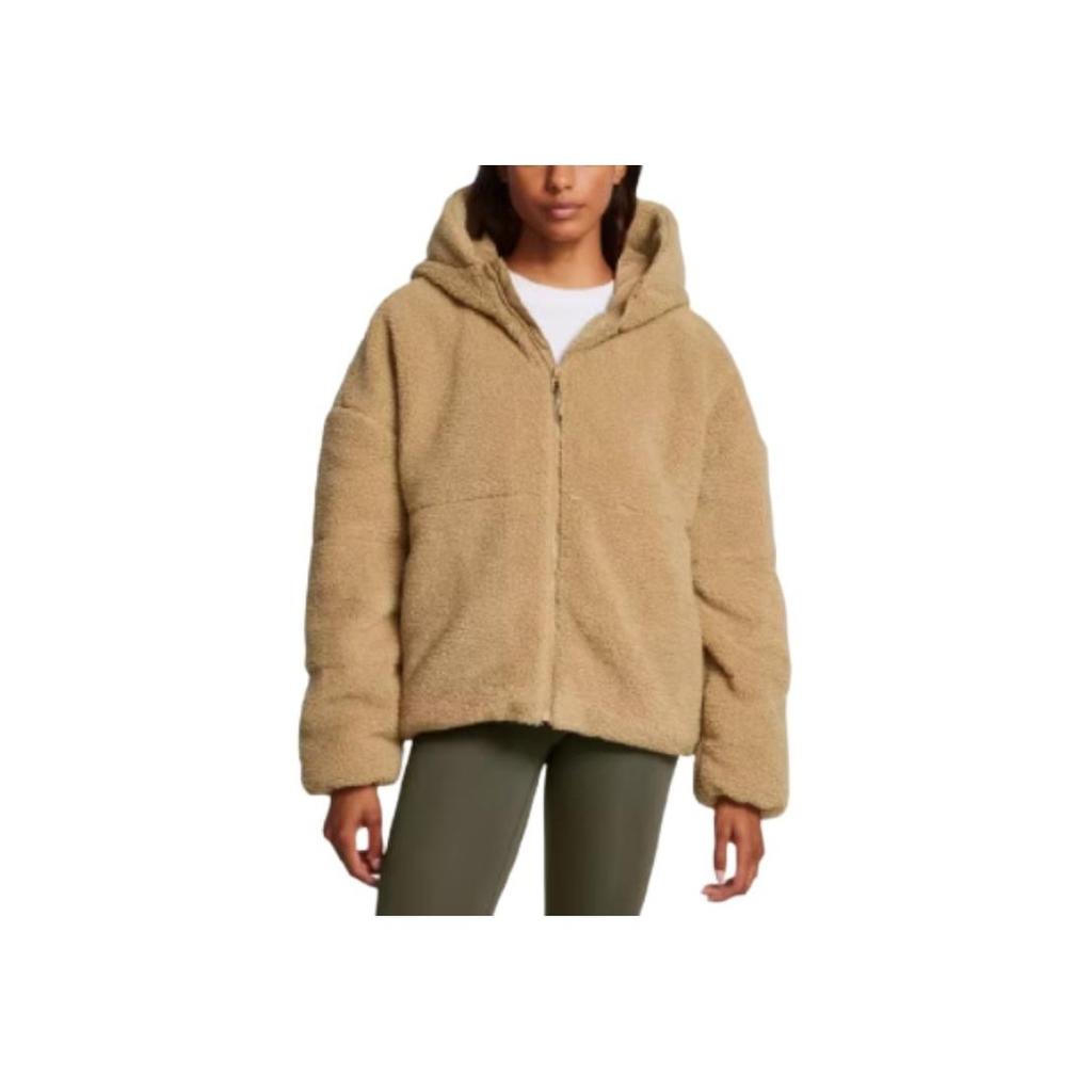 Under Armour Mission Kapuzenjacke Warm Einfarbig Langarm Fleecejacke Damenjacken Kamelbraun 1385859-263