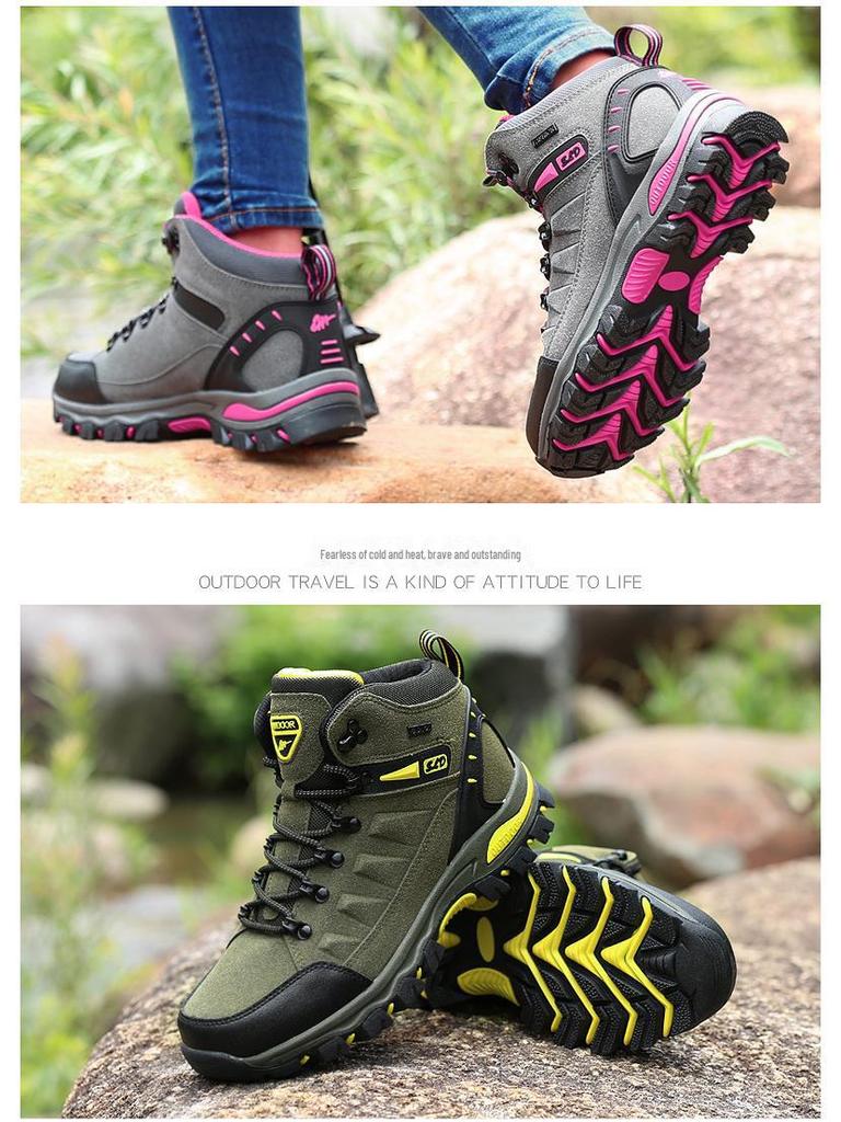 Unisex High-Top Hiking Shoes for Autumn and Winter, Large Size, Fashionable Work Shoes, Outdoor Sports.