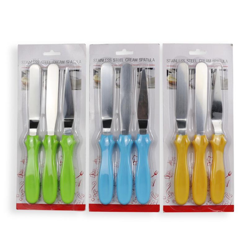 Třídílná sada cukrářských špachtlí na krém