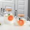 with Lid Glass Cold Water Kettle 1/1.8L Glass Coffee Tea Pot Thickened Iced Tea Juice Jug
