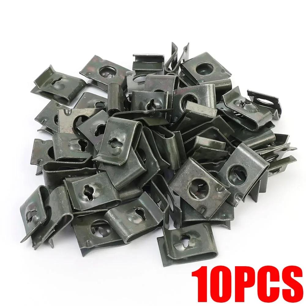 Auto Metallschraube Befestigung U-Typ Clips Rostschutz Klemme Befestigung Stoßstange Kotflügel Zierleiste Verkleidungsbefestigung Brettclip Zubehör
