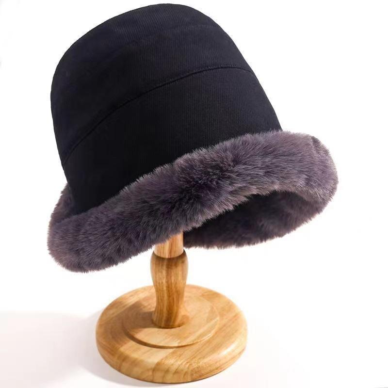 

Шляпа женская сумка головная шляпа плюшевая шляпа женская шляпа-ведро маленькая свободная теплая шляпа универсальная холодная шляпа женская