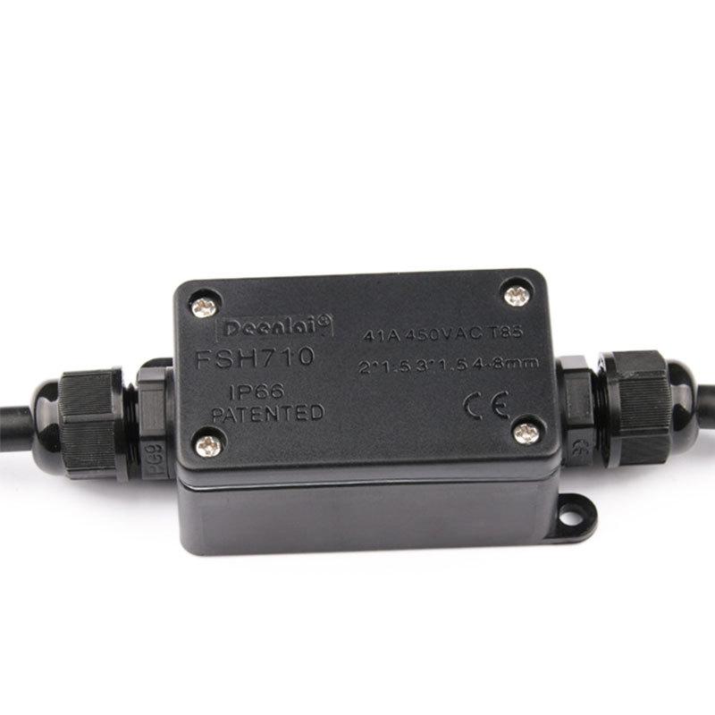 Outdoor Black Mini Waterproof Junction Box with Terminals
