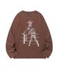 NICEGHOSTCLUB Wrestling Star L/S Tee_Brown(Ng2Ffut552A)