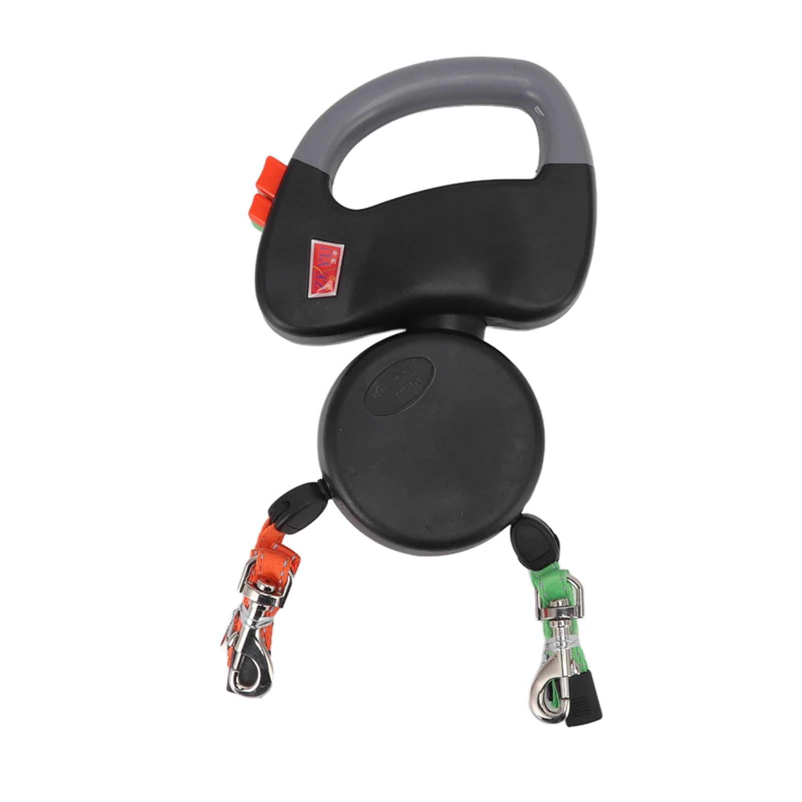 

3m Dual Leash Pet Retractable Automatic Winding Rope Dogs Walking Traction Leash Accessory чёрный