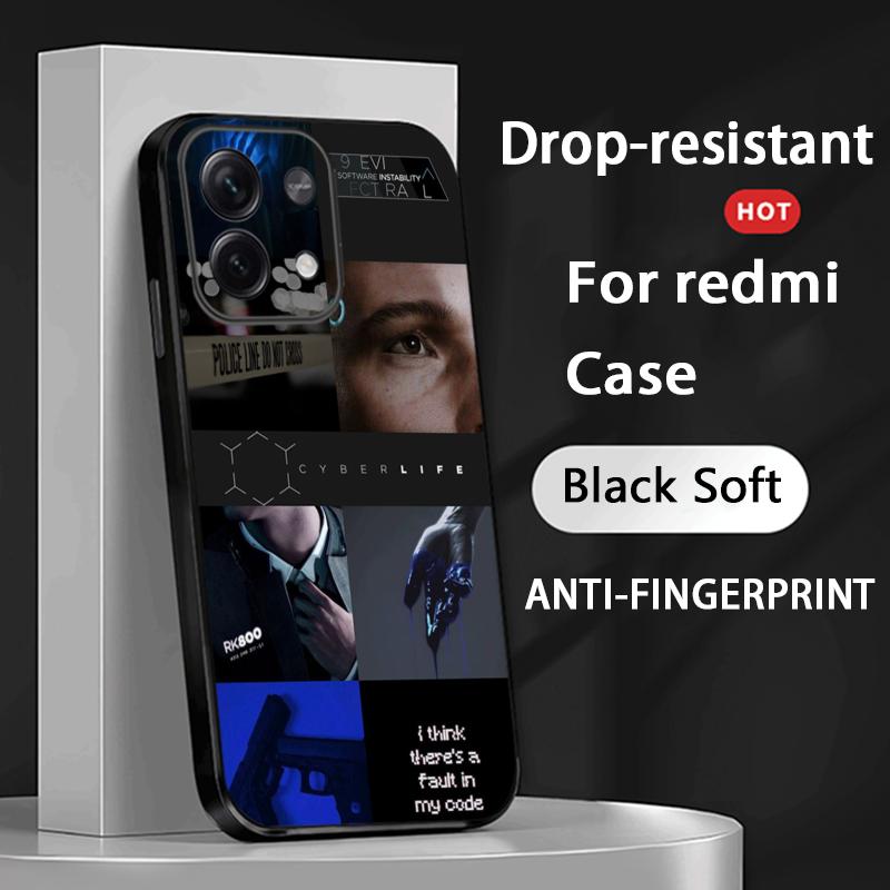

Cool Detroit Human hot game poster Phone Case For Redmi Note 14 13 12 11 Pro Plus S 5G 14C A3 Soft Black Phone Cover Redmi Note 11 Pro 5G