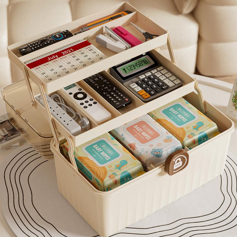 Portable Large Capacity Medicine Box Family Use Emergency First Aid Storage Organizer for Drugs And Medical Supplies