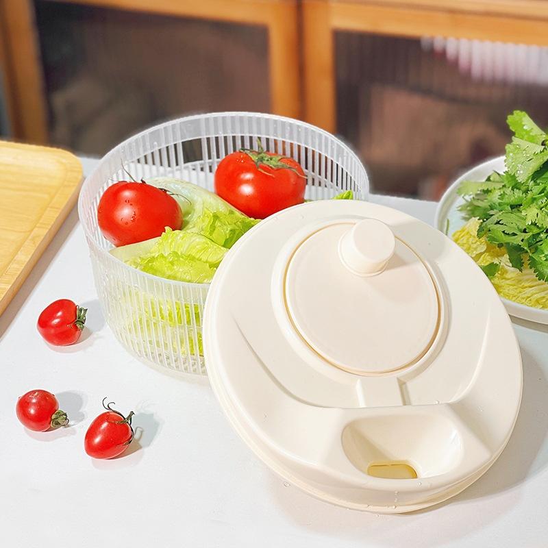 Multifunction Manual Salad Spinner Dryer Vegetable Fruit Food Dehydrator Quick Drying Kitchen Household Vegetable Dehydrator