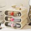 Makeup Storage Box Drawer-Type Cosmetics Storage Box Stackable Vanity Countertop Storage Box for Nail Lipstick Jewelry