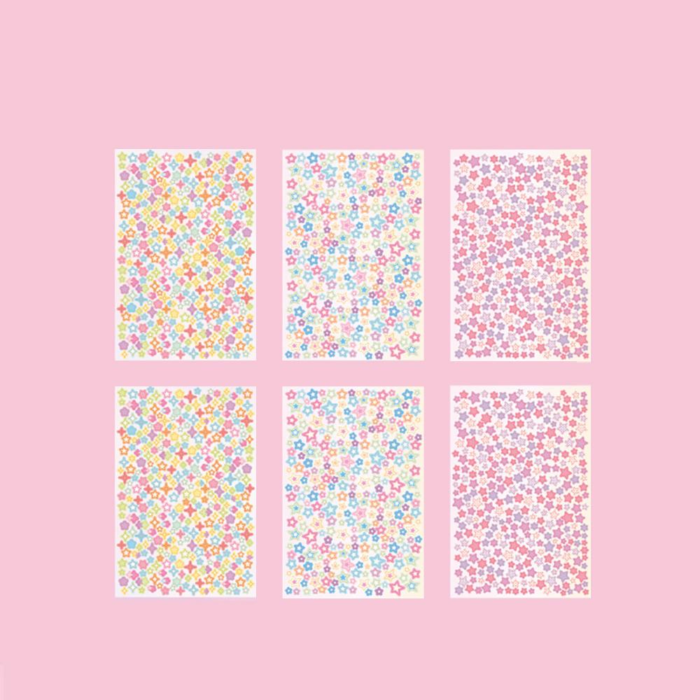 

6 sheets Kawaii Star Convenience Store Series Die Cutting Stickers DIY Scrapbook Decoration Album Diary Aesthetics Stationery рожевий