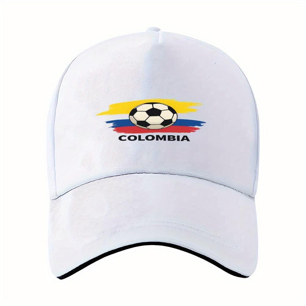 Colombia Soccer Ball Flag Baseball Cap Polyester Adjustable Adult Casual Travel Headwear