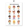 Nordic Hebrew Letters Alphabet Jewish Number Day Time Wall Art Canvas Painting Posters And Prints Wall Pictures Kids Room Decor