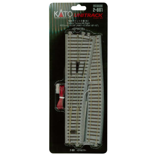 

KATO HO Gauge Electric Points No. 6 Right 2-861 Model Train Supplies