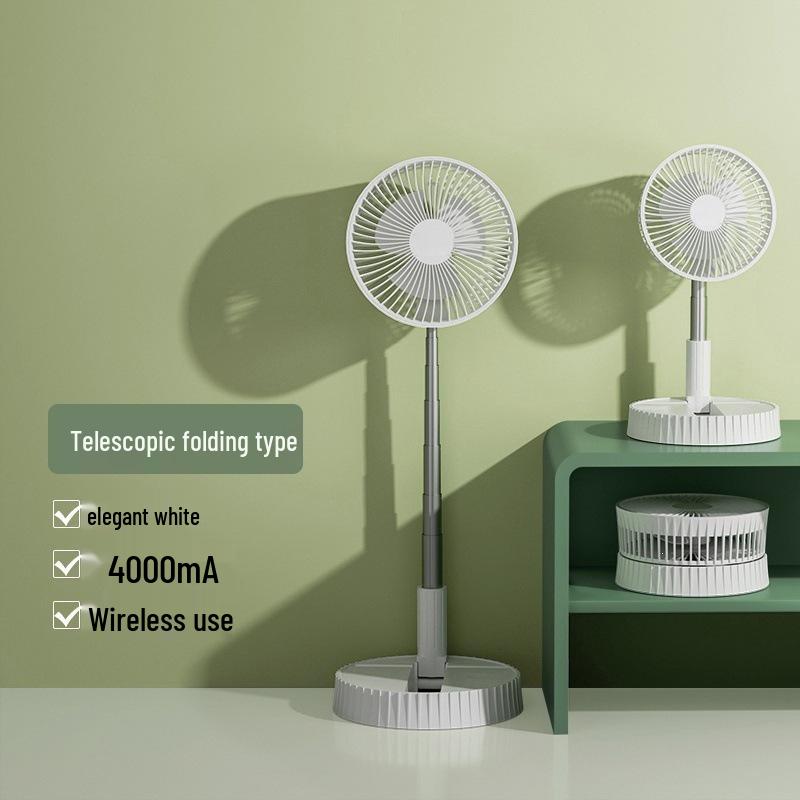 USB Rechargeable Retractable Electric Fan for Home, Office, Outdoor, and Camping Retractable & Foldable ✦ Wireless Operation
