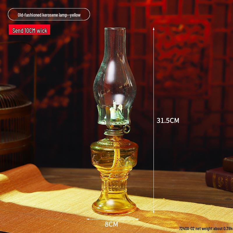 Vintage Wrought Iron Kerosene Camping Lantern - Nostalgic, Decorative Cafe Ornaments & Photo Props