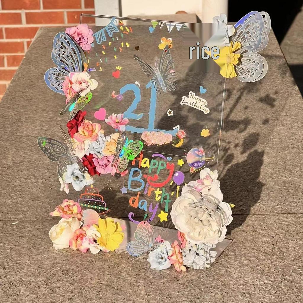 DIY Handmade Butterfly Photo Frame Gift Set for Best Friend's Birthday Standee with Xiaohongshu Style