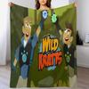 Wild Kratts Gift for Fans Wild Kratts Costumes Throw Blanket Stylish Decor Blanket Gift for Friends Roommate