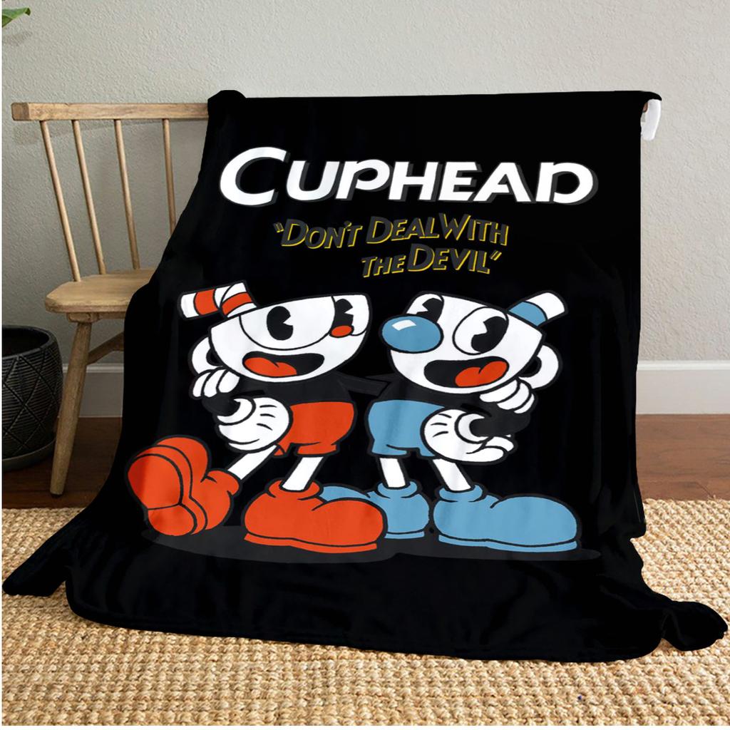 Cuphead's Devil Deal Soft Comfortable All Seasons blanket Sofa Office Naps blanket Outdoor Travel throw Perfect Gift