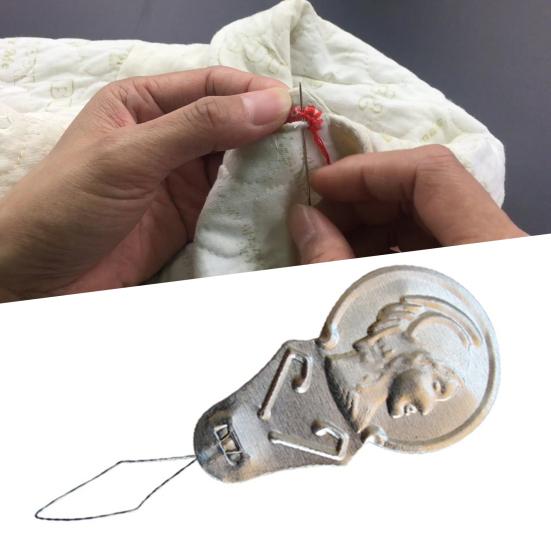 100Pcs Compact Durable Aluminum Needle Threaders Silver Color Wire Loop DIY Household Supplies