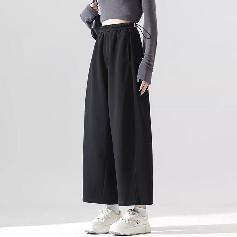 Spring 2026 Fashionable Loose-Fit Maternity Wide-Leg Cropped Pants L