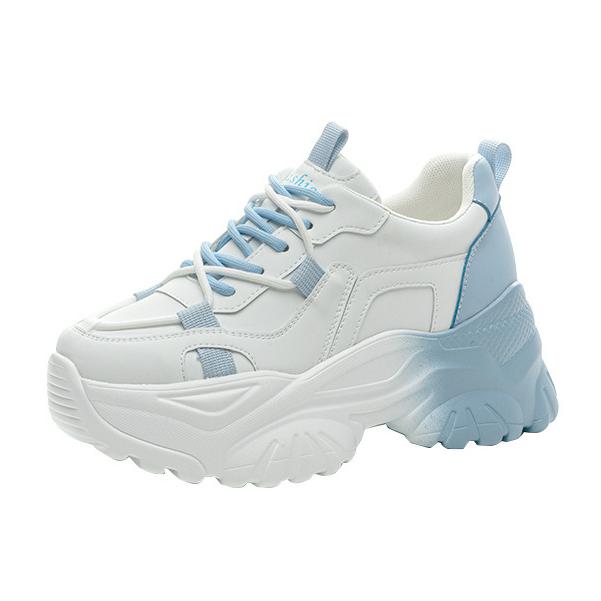 

Fashion 6.5CM Genuine Leather Women Platform Wedge Fashion Lace Up Shoes Vulcanize Winter Plush Chunky Sneaker Ladies Sheos Fashion 39 синий